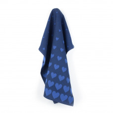 Theedoek Hearts Blauw
