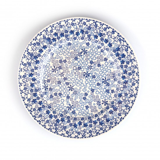 Melamine bord Ø: 25 cm Indigo lace