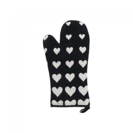 Ovenwant Hearts black Bunzlau Castle 6173