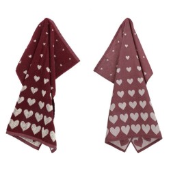 Textielset Harten burgandy Bunzlau Castle