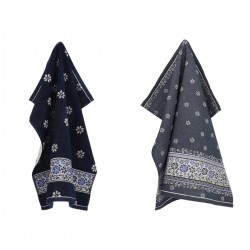 Textielset Bellefleur donkerblauw Bunzlau Castle