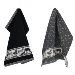 Textielset Paard zwart Bunzlau Castle