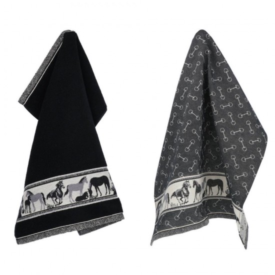 Textielset Paard antraciet Bunzlau Castle