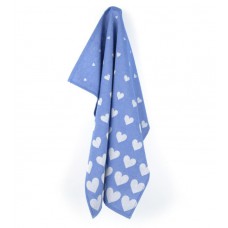Theedoek Hearts light Blue