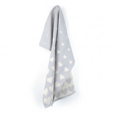 Theedoek Hearts Grey