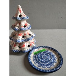 kerstboom  17 cm. Crimson Bells Bunzlau 