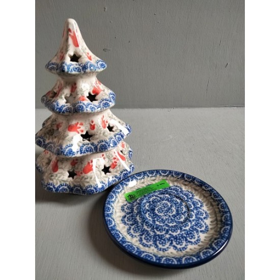 kerstboom  17 cm. Crimson Bells Bunzlau