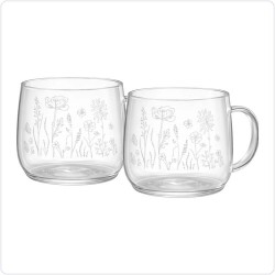 Set van 2 theeglazen 400 ml. Borosilicaat glas Bunzlau Castle