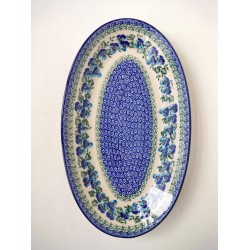 Serveerschaal ovaal Blue Pansy Bunzlau 202-2273