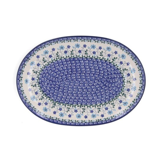 Serveerschaal ovaal Blue Violin Bunzlau 202-2273