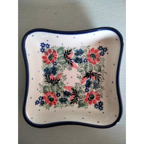 Bowl square 150 ml Red Bunzlau