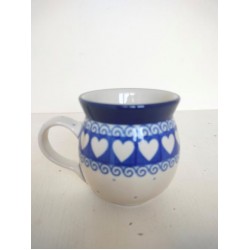 Boeren mok bolmok 240 ml White Valentine Bunzlau Castle 1005-375M