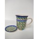 Tulip mok met theetip Bunzlau 1826-3273