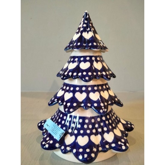 Kerstboom  19,5 cm  Blue Valentine Bunzlau Castle