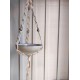 Macramé Plantenhanger met Bunzlau Castle kralen