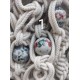 Macramé Plantenhanger met Bunzlau Castle kralen