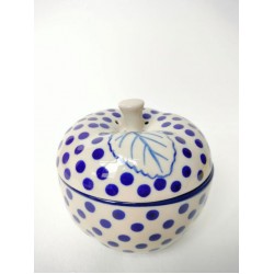 Appelpot  Bunzlau blue-dots 2038-0061